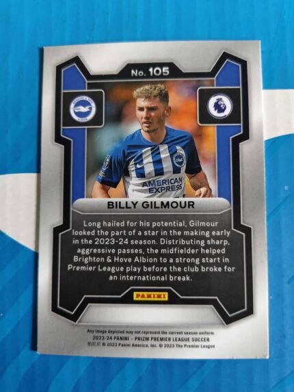 2023-24 Billy Gilmour 40/49 panini prizm premier league red disco